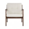 Sunpan Gilmore Lounge Chair Walnut - Vienna Cream - Front Angle