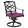 Woodard Wiltshire Swivel Rocking Dining Arm Chair With Cushion - Woodard Wiltshire Swivel Rocking Dining Arm Chair With Cushion