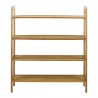 Oceanstar 4-Tier Bamboo Shoe Rack - Natural - Front