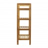Oceanstar 4-Tier Bamboo Shoe Rack - Natural - Side