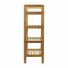 Oceanstar 4-Tier Bamboo Shoe Rack - Natural - Side - Oceanstar 4-Tier Bamboo Shoe Rack - Natural - Side