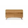 Greenington Azara Six Drawer Double Dresser, Caramelized - Front Angle - Greenington Azara Six Drawer Double Dresser, Caramelized - Front Angle