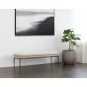 Sunpan Koffi Bench Dark Bronze-Chacha Cream Meg Taupe - Lifestyle - Sunpan Koffi Bench Dark Bronze-Chacha Cream Meg Taupe - Lifestyle
