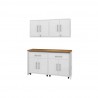 Manhattan Comfort Eiffel 5-Piece Garage Storage Set in White