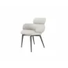 Como Swivel Dining Chair in Light Gray- side view - Como Swivel Dining Chair in Light Gray- side view