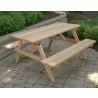 Cedar Park Style Picnic Table with Attached Benches - Cedar Park Style Picnic Table with Attached Benches
