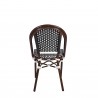 Paris Dining Side Chair - Black and White - Back