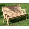 4' Red Cedar Straight Back English Garden Bench - 4' Red Cedar Straight Back English Garden Bench