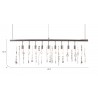 Zuo Modern Shooting Stars Ceiling Lamp Chrome - With Dimensions
