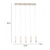 Zuo Modern Celeron Ceiling Lamp Clear - With Dimensions