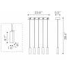 Zuo Modern Celeron Ceiling Lamp Clear - Sheet Dimensions - Zuo Modern Celeron Ceiling Lamp Clear - Sheet Dimensions