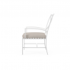 Bristol Dining Chair in Canvas Flax w/ Self Welt - Side Angle