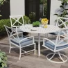 Bristol Dining Chair in Canvas Skyline w/ Self Welt - Lifestyle - Bristol Dining Chair in Canvas Skyline w/ Self Welt - Lifestyle
