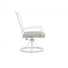 Bristol Swivel Dining Chair in Canvas Flax w/ Self Welt - Side Angle - Bristol Swivel Dining Chair in Canvas Flax w/ Self Welt - Side Angle