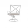 Bristol Swivel Dining Chair in Canvas Flax w/ Self Welt - Back Side Angle - Bristol Swivel Dining Chair in Canvas Flax w/ Self Welt - Back Side Angle
