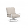 Bristol Club Swivel in Canvas Flax w/ Self Welt - Front Side Angle