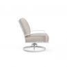 Bristol Club Swivel in Canvas Flax w/ Self Welt - Side Angle