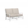 Bristol Loveseat in Canvas Flax w/ Self Welt - Front Side Angle