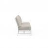 Bristol Sofa in Canvas Flax w/ Self Welt - Side Angle