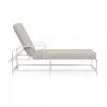 Bristol Chaise in Canvas Flax w/ Self Welt - Side Angle - Bristol Chaise in Canvas Flax w/ Self Welt - Side Angle