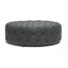 Baxton Studio Cardiff Dark Gray Linen Modern Tufted Ottoman - Front