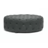 Baxton Studio Cardiff Dark Gray Linen Modern Tufted Ottoman - Front - Baxton Studio Cardiff Dark Gray Linen Modern Tufted Ottoman - Front