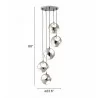 Zuo Modern Meteor Shower Ceiling Lamp Chrome - With Dimensions - Zuo Modern Meteor Shower Ceiling Lamp Chrome - With Dimensions