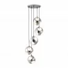 Zuo Modern Meteor Shower Ceiling Lamp Chrome - Front - Zuo Modern Meteor Shower Ceiling Lamp Chrome - Front