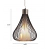Zuo Modern Interstellar Ceiling Lamp Black - Lamp Dimensions