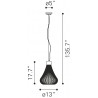 Zuo Modern Interstellar Ceiling Lamp Black - Dimension Full
