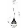Zuo Modern Interstellar Ceiling Lamp Black - Dimension Full - Zuo Modern Interstellar Ceiling Lamp Black - Dimension Full