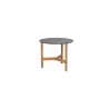Cane-Line Twist Coffee Table, Small, Teak HPL, Dark grey structure