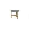 Cane-Line Twist Coffee Table, Small, Teak HPL, Dark grey structure - Cane-Line Twist Coffee Table, Small, Teak HPL, Dark grey structure