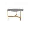 Cane-Line Twist Coffee Table, Medium, Teak  HPL, Dark grey structure - Cane-Line Twist Coffee Table, Medium, Teak  HPL, Dark grey structure