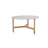 Cane-Line Twist Coffee Table, Medium, Teak Fossil grey, ceramic