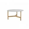 Cane-Line Twist Coffee Table, Medium, Teak Fossil grey, ceramic - Cane-Line Twist Coffee Table, Medium, Teak Fossil grey, ceramic