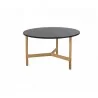 Cane-Line Twist Coffee Table, Medium, Teak Fossil black, ceramic - Cane-Line Twist Coffee Table, Medium, Teak Fossil black, ceramic