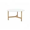 Cane-Line Twist Coffee Table, Medium, Teak White, Cane-line HI-Core - Cane-Line Twist Coffee Table, Medium, Teak White, Cane-line HI-Core
