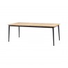 Cane-Line Core Dining Table, 83x36 Inches, Incl. Teak Table Top full view