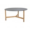 Cane-Line Twist Coffee Table, Targe, Teak HPL, Dark grey structure