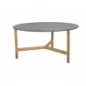 Cane-Line Twist Coffee Table, Targe, Teak HPL, Dark grey structure - Cane-Line Twist Coffee Table, Targe, Teak HPL, Dark grey structure