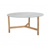 Cane-Line Twist Coffee Table, Targe, Teak Fossil grey, ceramic