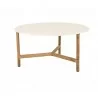 Cane-Line Twist Coffee Table, Targe, Teak Travertine look, ceramic - Cane-Line Twist Coffee Table, Targe, Teak Travertine look, ceramic