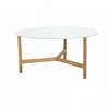 Cane-Line Twist Coffee Table, Targe, Teak White, Cane-line HI-Core - Cane-Line Twist Coffee Table, Targe, Teak White, Cane-line HI-Core