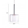 Zuo Modern Storm Ceiling Lamp Clear - Dimensions
