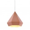 Zuo Modern Forecast Ceiling Lamp - Front Rose Gold Lit