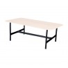 Cane-Line Twist Coffee Table, Rectangular Travertine look, ceramic Travertine look, ceramicFossil black, ceramic