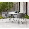 Cane-Line Joy Dining Table & Grey Chair - Cane-Line Joy Dining Table & Grey Chair