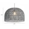 Zuo Modern Paradise Ceiling Lamp Gray - Lamp Dimensions - Zuo Modern Paradise Ceiling Lamp Gray - Lamp Dimensions