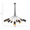 Zuo Modern Ambition Ceiling Lamp Black - Full Dimensions